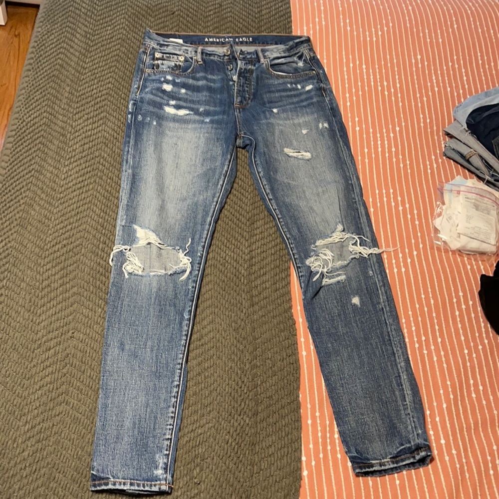 American Eagle high rise girlfriend jeans